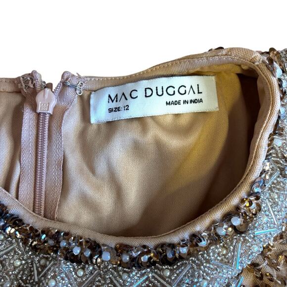 Mac Duggal Embellished Sheath Dress Glam Gala Holiday Party Bridal NWT 12 - Picture 8 of 16